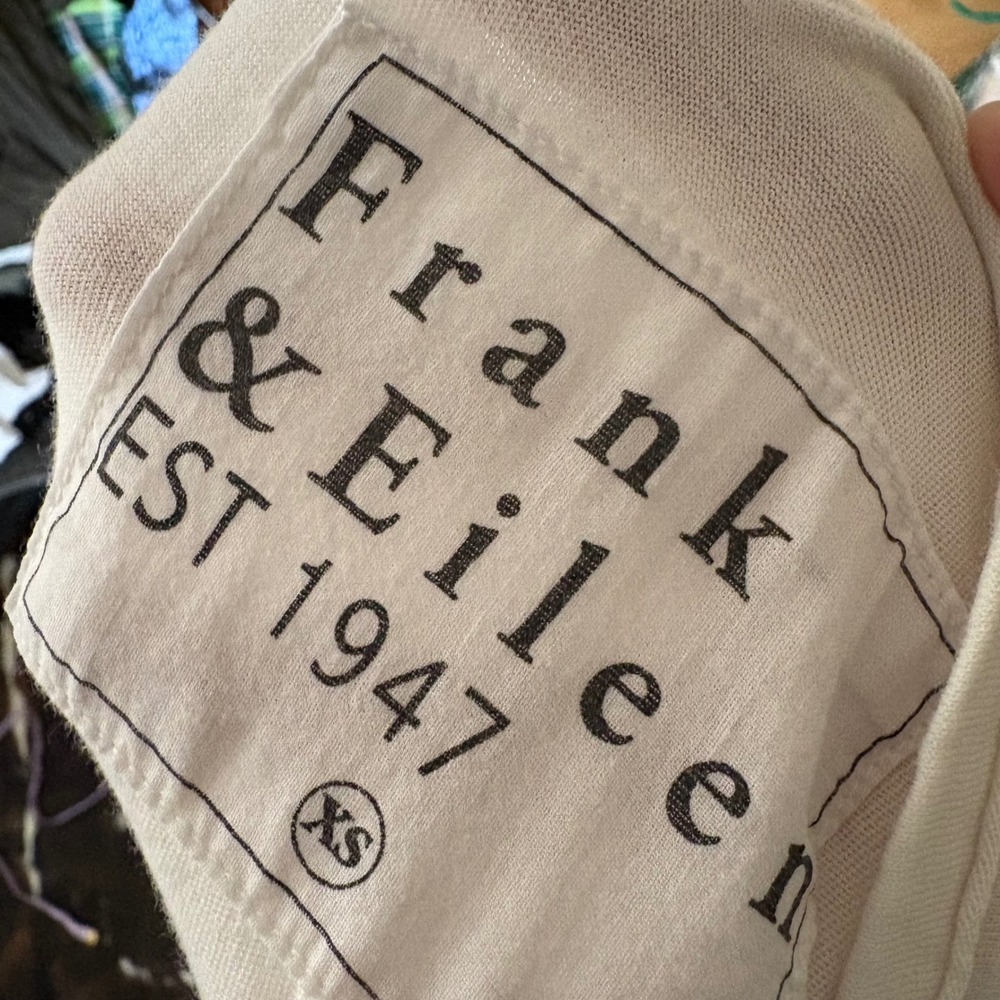 FRANK & EILEEN Sharon Long Sleeve Tee‎  In Vintage White Size XS Oversized - Picture 5 of 8
